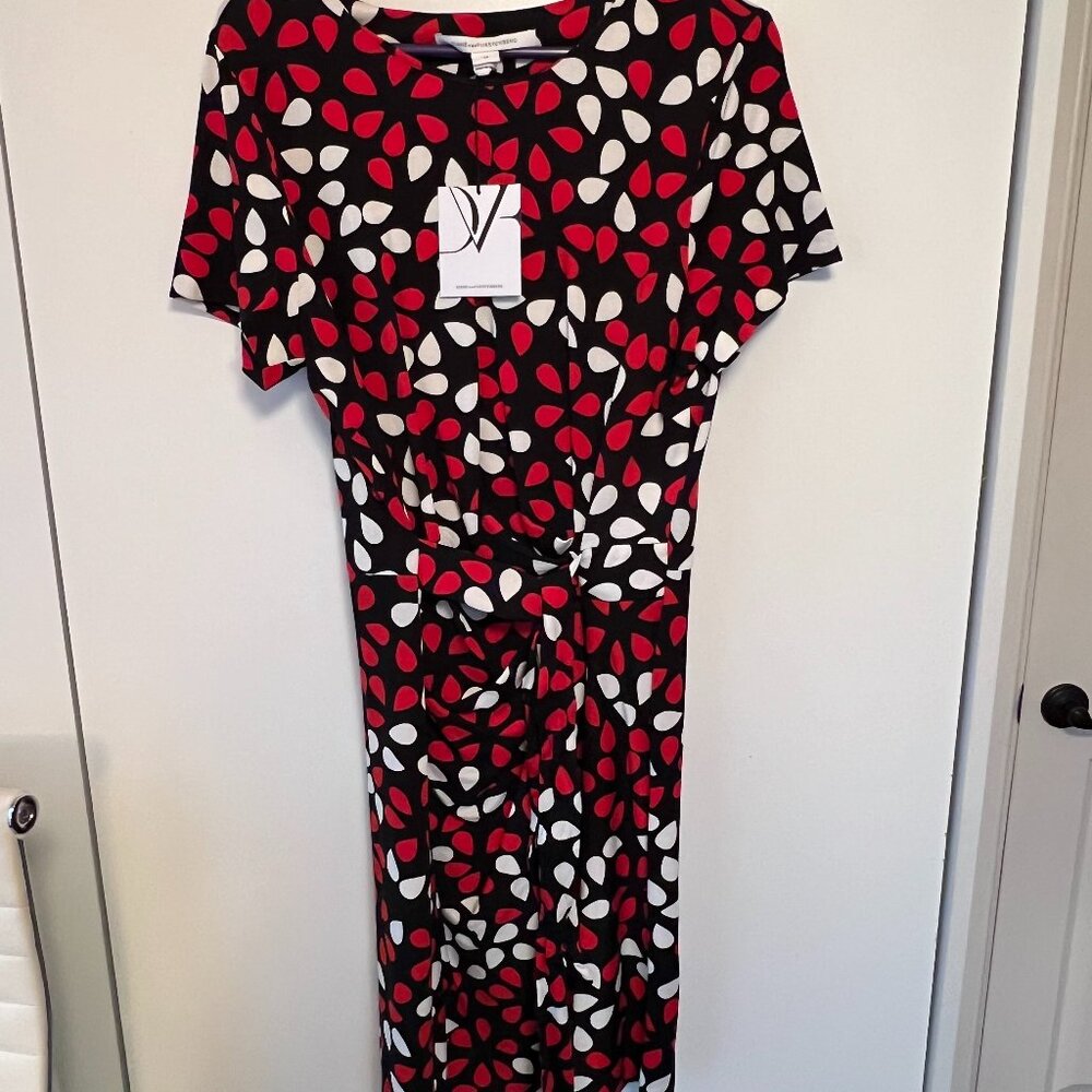 Diane Von Furstenberg DVF side tie Dress, Size 14